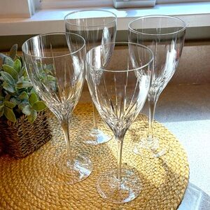 (4) Lenox Water Goblets / Wine Glasses - Starfire